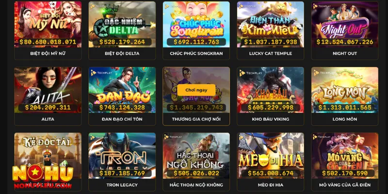 Kho game nổ hũ phong phú, tỷ lệ thắng cao