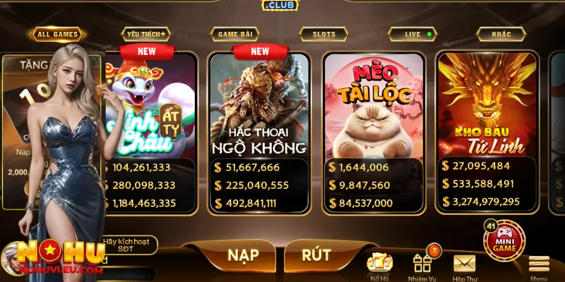 Sở hữu nhiều tựa game nổ hũ hot nhất hiện nay